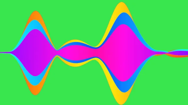Audio spectrum. Minimalist audio wave isolated. Sound visualization vj graphic element. Sound equalizer animation simulation. Bright glowing equalizer music spectrum horizontal laser show.
