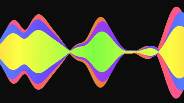 Audio spectrum. Minimalist audio wave isolated. Sound visualization vj graphic element. Sound equalizer animation simulation. Bright glowing equalizer music spectrum horizontal laser show.