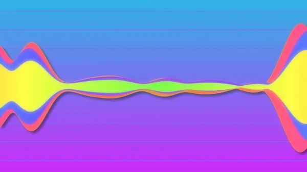 发光的音频均衡器动画Bg 幻想般的数字音频模拟波形 声音音乐视觉Vj图形 水平激光显示声音振动 播客用Bg — 图库照片