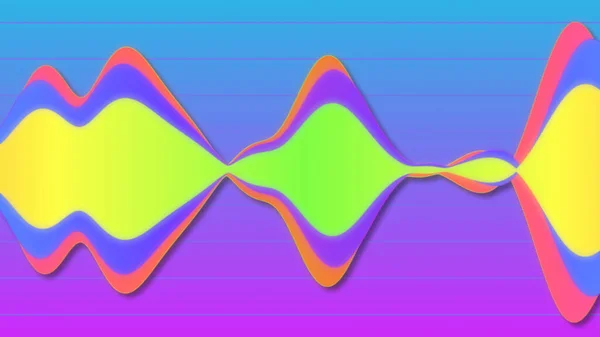 Λάμψη Ισοσταθμιστή Ήχου Κινούμενα Φανταστική Ονειρική Ψηφιακή Ακουστική Προσομοίωση Κυματομορφής — Φωτογραφία Αρχείου