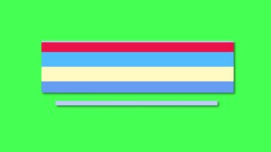 UHD 'de renkli basit minimalist alt üçüncü animasyon. Özel iletiler için alt üçte birlik kısım kullanıma hazır. 3840x2160 başlık kayışı bilgisinde basit üçüncü kaybolma.