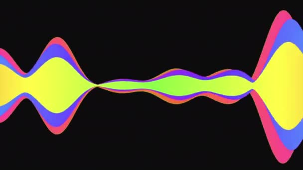 4Kオーディオスペクトラム 最小限のオーディオ波が分離されます Uhdのサウンド可視化Vjグラフィック要素 サウンドイコライザーアニメーションシミュレーション 明るい輝くイコライザー音楽スペクトル水平レーザーショー — ストック動画