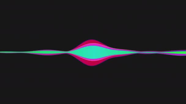 Аудіо Спектр Мінімалістська Аудіохвиля Ізольована Звукова Візуалізація Графічного Елементу Uhd — стокове відео