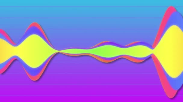 Glowing Audio Equalizer Animated 판타지같은 디지털 오디오 시뮬레이션 Waveform 사운드 — 비디오