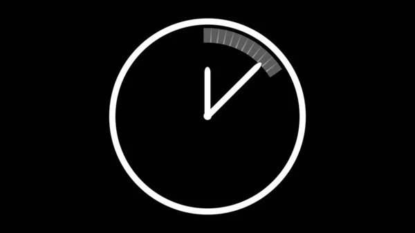 Animación Reloj Blanco Negro — Foto de Stock