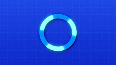 BG 'de ilerleyen dijital doklar ile basit ve temiz doldurma animasyonu. MODERN FÜTÜRİK HITECH BG yükleme. HUD ELEMENT Veri İşlemi YÜKSETİM MÜZİSİ MÜZİZİSİ MÜZİZİSİ YAPIYOR.