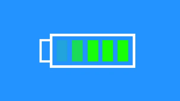 Carga Descarga Batería Croma Battery Shape Moving Animación Ícono Batería —  Fotos de Stock