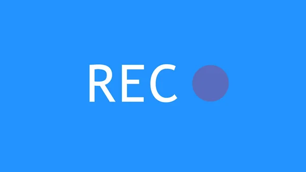Simple Rec Texto Câmara Screen Animação Recordência Record Icon Seamless — Fotografia de Stock