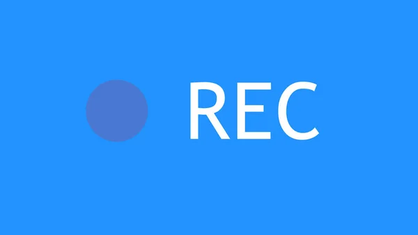 Semplice Rec Text Camera Screen Recording Animation Animazione Record Icon — Foto Stock