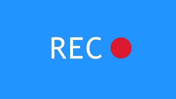 Simple Rec Text Camera Screen Recording Animation Record Icon Seamless — Stock Photo, Image