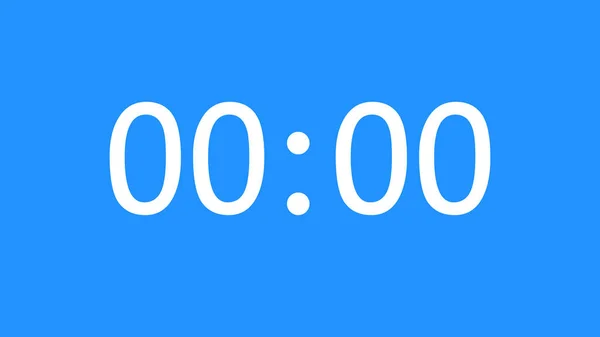 Simple Animated Countdown Timer Clock Segunda Cuenta Desde Pantalla Azul —  Fotos de Stock