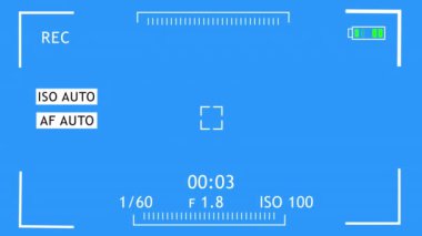 Kamera mobil kayıt ekranı kroma tuşuyla animasyonu örtüyor. DSLR cep telefonu görüntüleme animasyonu. 4K kameranın ekran arayüzünü kaydediyor. Kamera ekran kaydetme canlandırması yeşil ekranda.