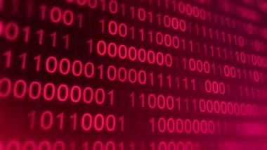 4K BINARY 3D BG CAMERA Hareketi. Sıfır ve bir kodlu soyutlama, Matrix Style. 3D LOOP BINARY BG. IOT, BÜYÜK Veri Sistemi, Veri Bilimi ve Algoritma Sözleşmesi. Sinema için bilim kurgu videoları, teknik videolar..