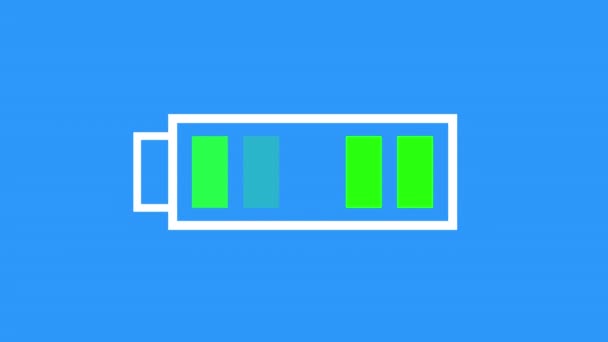 Batery Charging Descarga Animados Croma Batery Shape Moving Modern Day — Vídeo de Stock