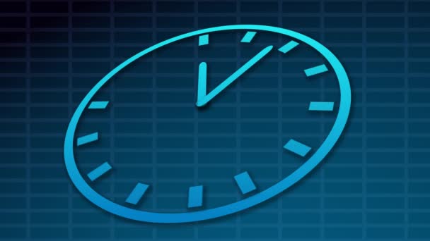 Futuristische Uhr Animation Countdown 60Fps — Stockvideo