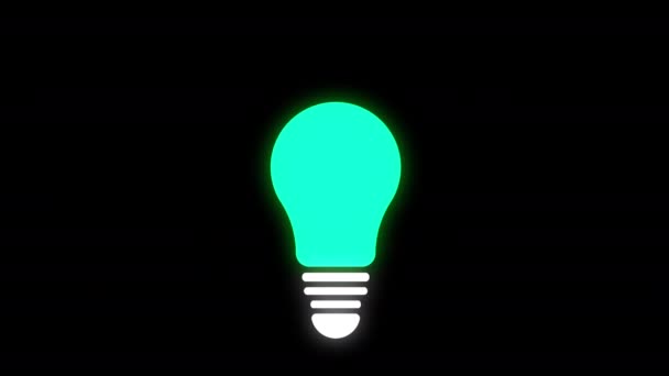 Fast Innovation Power Glowing Lightbulb Shines Inspiration Beam Creative Puzzle — 비디오