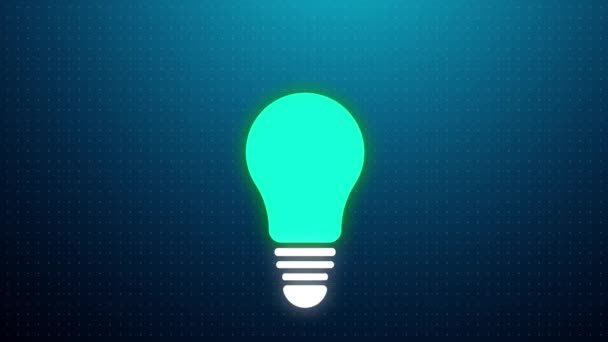 Fast Innovation Power Glowing Lightbulb Shines Inspiration Beam Creative Puzzle — Stock video
