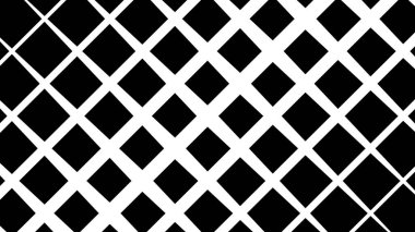Kusursuz Hareket: Siyah ve Beyaz Dikdörtgen Tessellasyonlu Soyut Izgara Canlandırması. Pürüzsüz Geçişler, Döngü Düzeni, VJ arkaplan için mükemmel.