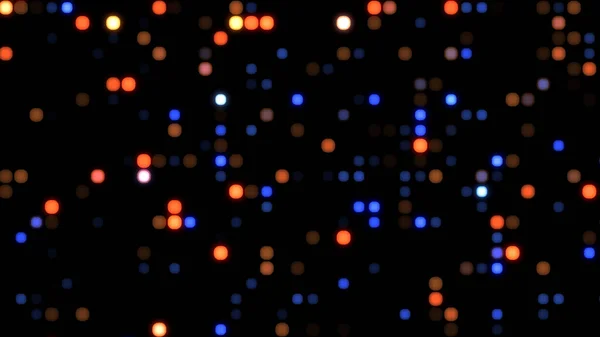 Brillante Colorato Puntini Digitali Paesaggio Tecnologia Sfondo Particelle Cubo Movimento — Foto Stock