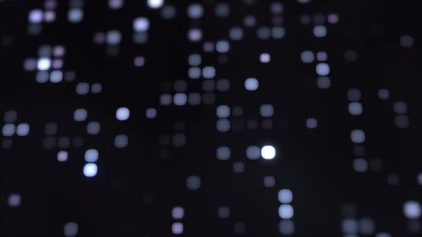 Brilhante Colorido Pequenos Pontos Digital Paisagem Tecnologia Fundo Cubo Partículas — Vídeo de Stock