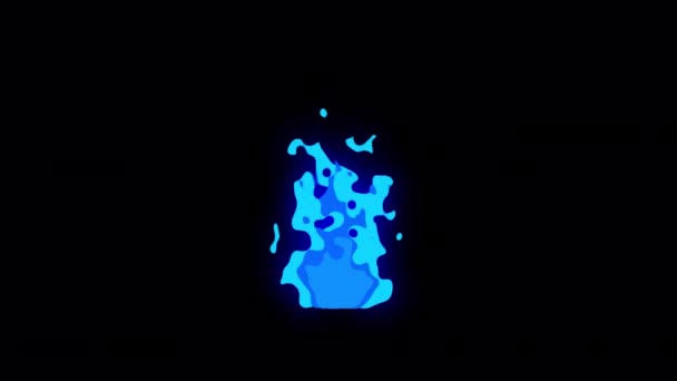 Uhdのシンプルな輝くアニメ漫画マンガスタイルの火のアニメーション アルファLumaマットの小さな燃える火のトーチの火球 ファイアフラッシュモーショングラフィックエレメント — ストック動画