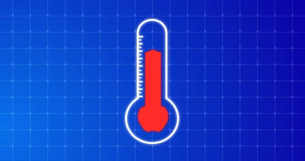Wzrost Temperatury Spowodowany Globalnym Ociepleniem Wewnątrz Szklanego Termometru Rtęciowego Wskaźnik — Zdjęcie stockowe