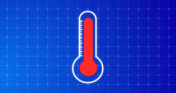 Aumento Temperatura Debido Calentamiento Global Dentro Termómetro Mercurio Vidrio Indicador — Foto de Stock