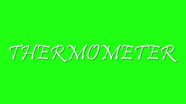 Thermometer Κείμενο Animation Γραφή Στυλ — Φωτογραφία Αρχείου