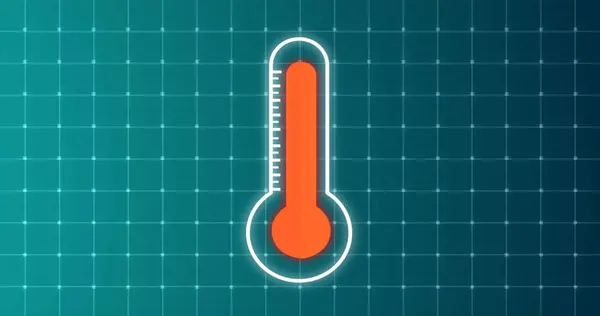 Повышение Температуры Глобального Потепления Внутри Стеклянного Ртутного Термометра График Движения — стоковое фото