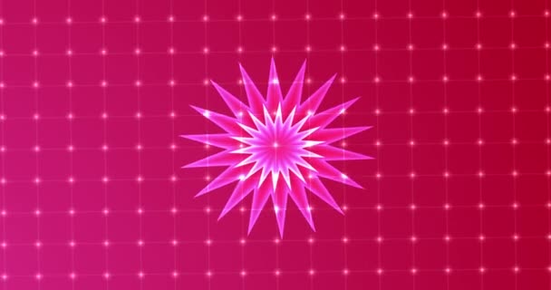 Hipnotyzujące Twórcze Nieskończone Generowanie Kwiatu Wielobarwnego Modny Stylowy Infinite Geometric — Wideo stockowe