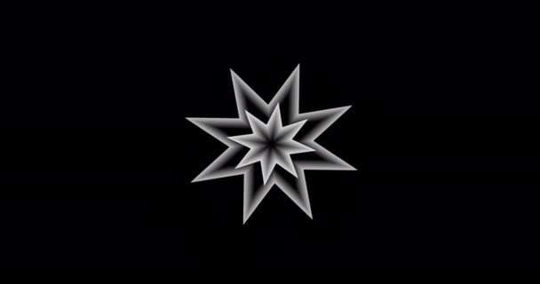 Infinita Flor Polígono Estrela Geradora Kaleidoscopic Star Pattern Simulação Flor — Vídeo de Stock