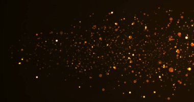 Renkli ışık sızıntıları olan sahne simli parçacıkların hareket arkaplanı. Parçacık Grafik animasyonu. Toz perdesinin üstünde titreşiyor. Bokeh ödül töreninde olduğu gibi. Lüks parçacıklar.