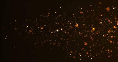 Renkli ışık sızıntıları olan sahne simli parçacıkların hareket arkaplanı. Parçacık Grafik animasyonu. Toz perdesinin üstünde titreşiyor. Bokeh ödül töreninde olduğu gibi. Lüks parçacıklar.