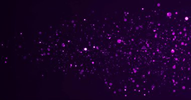 Renkli ışık sızıntıları olan sahne simli parçacıkların hareket arkaplanı. Parçacık Grafik animasyonu. Toz perdesinin üstünde titreşiyor. Bokeh ödül töreninde olduğu gibi. Lüks parçacıklar.