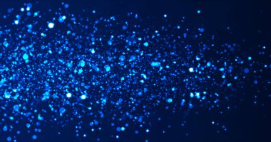 Renkli ışık sızıntıları olan sahne simli parçacıkların hareket arkaplanı. Parçacık Grafik animasyonu. Toz perdesinin üstünde titreşiyor. Bokeh ödül töreninde olduğu gibi. Lüks parçacıklar.