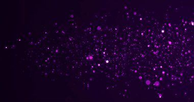 Renkli ışık sızıntıları olan sahne simli parçacıkların hareket arkaplanı. Parçacık Grafik animasyonu. Toz perdesinin üstünde titreşiyor. Bokeh ödül töreninde olduğu gibi. Lüks parçacıklar.