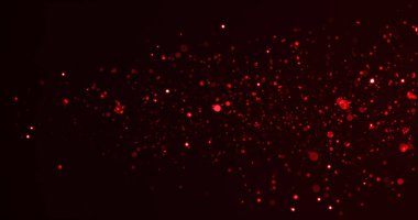 Renkli ışık sızıntıları olan sahne simli parçacıkların hareket arkaplanı. Parçacık Grafik animasyonu. Toz perdesinin üstünde titreşiyor. Bokeh ödül töreninde olduğu gibi. Lüks parçacıklar.