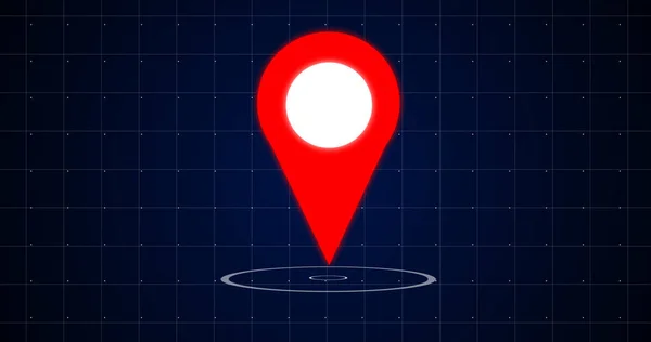 Pinpointer Localização Com Círculos Formando Sob Ele Compartilhamento Localização Vivo — Fotografia de Stock