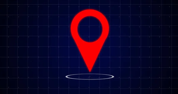 Helyzetjelző Körökkel Live Location Sharing Cyber Security Concept Map Marker — Stock Fotó