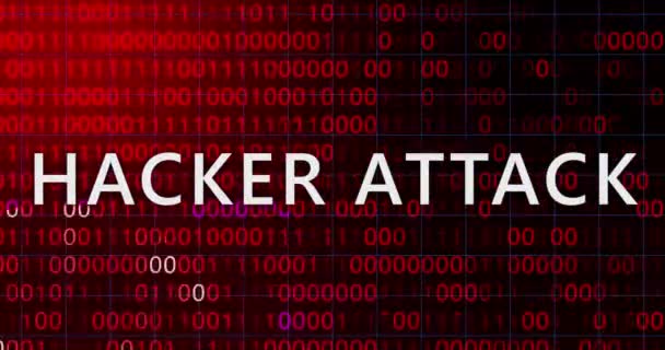 Hacker Útočný Systém Hacknul Počítač Chyba Virus Mezi Systém Hacking — Stock video