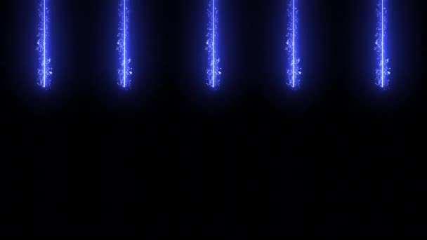 Des Particules Lumière Sillonnent Animation Des Précipitations Lumière Énergétique Faisceaux — Video