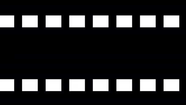 Кинокатушка Показывает Движущуюся Анимацию Простом Фоне Movie Reel Cinema Style — стоковое видео