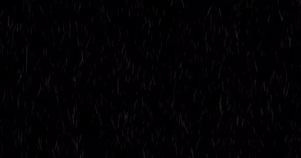 Sinematik Gerçekçi Yağmur Animasyonu Alfa Luma Matte Arka Planı Ile — Stok video