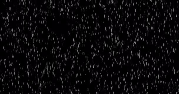 Sinematik Gerçekçi Yağmur Animasyonu Alfa Luma Matte Arka Planı Ile — Stok video