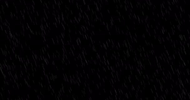 Cinematic Realistic Animazione Pioggia Sovrapposizione Sfondo Alfa Luma Opaco Forte — Video Stock
