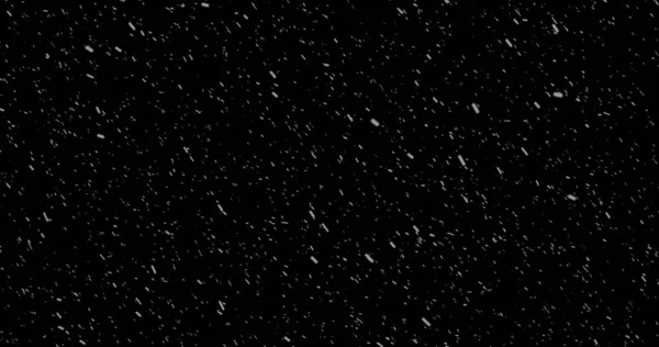 Kinematická Smyčka Sněhu Animace Surrealistické Sněhové Vločky Padající Zimní Sněžení Stock Fotografie