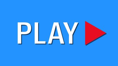 Siyah arka planda klasik eski usul oyun ikonu animasyonu. Multimedya televizyonu yüksek çözünürlüklü video oynatıcı sembolü. Yayın düğmesi gürültüsü bg.