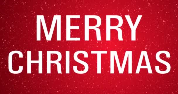 Simple Merry Christmas Background Animáció Realisztikus Hóeséssel Boldog Karácsonyt Boldog — Stock videók