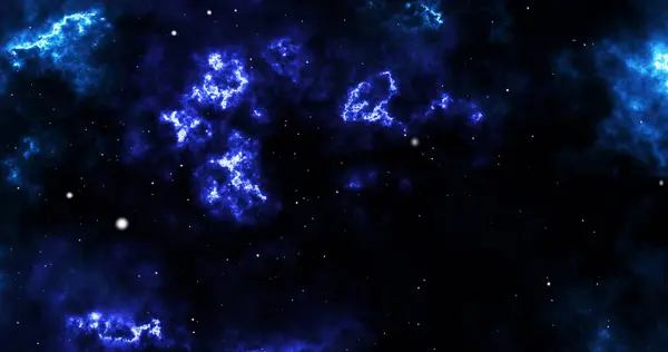 Dark 3d loop-able space background colorful space galaxy nebulas cloud passing with star moving, camera movement. Mysterious infinite nebula constellation cosmic universe bg alien imagination.