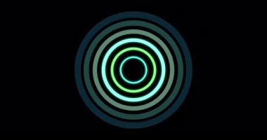 4K 'da renkli spiral sürreal geometrik daireler animasyon bg. Parıldayan galaksi uzayı UHD çözünürlüğünde düzgün daire hareketi grafiği açıyor. Bir müzik videosunda kullanılır, düzenler, düzgün akış geçişi.